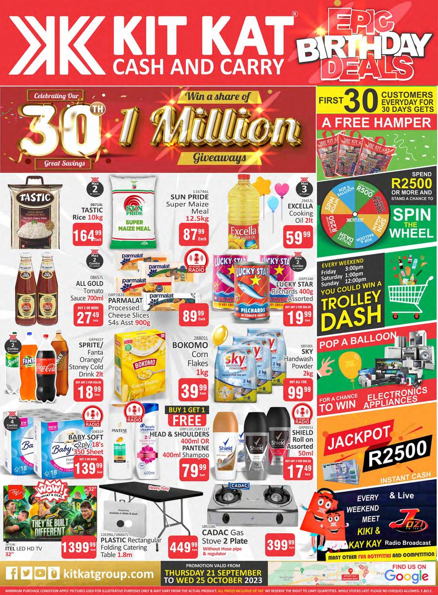 Kit Kat Cash And Carry Epic Birthday Deals (21 September 25 October 2023) — www.guzzle.co.za