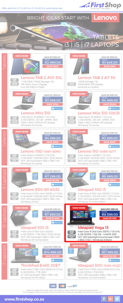 First Shop : Lenovo (7 Oct - 31 Oct 2016), page 1