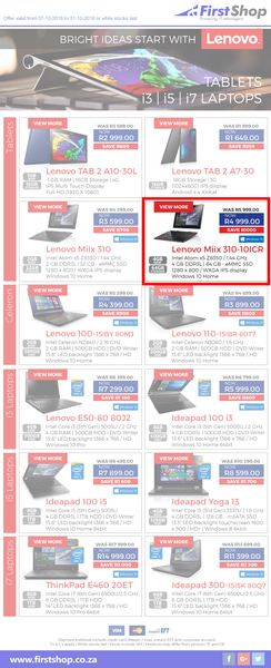 First Shop : Lenovo (7 Oct - 31 Oct 2016), page 1