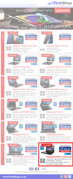 First Shop : Lenovo (7 Oct - 31 Oct 2016), page 1