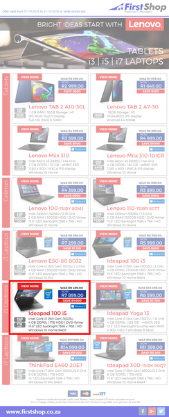First Shop : Lenovo (7 Oct - 31 Oct 2016), page 1