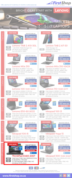 First Shop : Lenovo (7 Oct - 31 Oct 2016), page 1