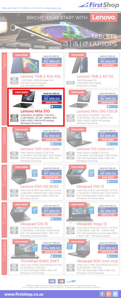 First Shop : Lenovo (7 Oct - 31 Oct 2016), page 1