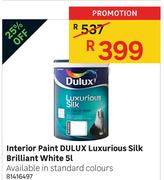 Interior Paint Dulux Luxurious Silk Brilliant White-5Ltr