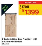 Special Interior Sliding Door Pine Barn With Retrofit Mechanism