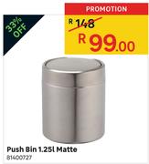 Push Bin 1.25Ltr Matte