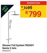 Shower Full System Trendy Remix 3 Jets