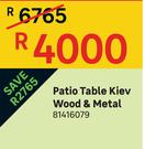 Patio Table Kiev Wood & Metal
