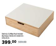 Delinia Bamboo Coffee Pod Holder W35.9 x D30.9 x H10.2cm