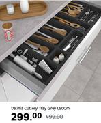 Delinia Cutlery Tray Grey L90cm