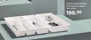 Delinia Scandi Kitchen Sink Tray & Spoon Rest White