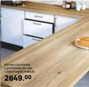 Kitchen Countertop Laminate Boreal Oak L300cm x D65cm x H3.8cm