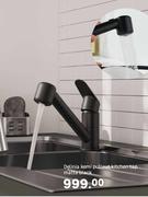 Delinia Kemi Pull Out Kitchen Tap Matte Black