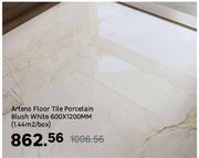 Artens Floor Tile Porcelain Blush White 600 x 1200mm (1.44 Sqm/Box)