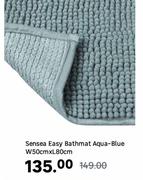 Sensea Easy Bathmat Aqua Blue W50cm x L80cm