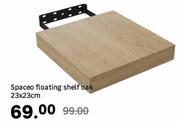 Spaceo Floating Shelf Oak 23 x 23cm