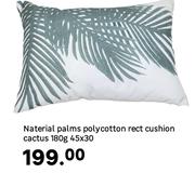 Naterial Palms Polycotton Rect Cushion Cactus 180g-45 x 30
