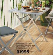 Naterial Xara II Origami Aluminium Patio Table Grey (Excludes Chairs)-L71cm X W71cm X H74cm