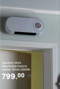 Equation Wall Mountable Electric Heater White 2000W