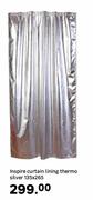 Inspire Curtain Lining Thermo Silver 135 X 265