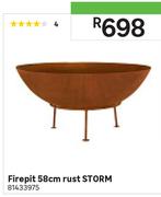 Storm Rust Firepit 58cm 81433975