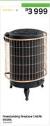 Negra Chapa Freestanding Fireplace 81443131