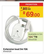Extension Lead 3m 10A
