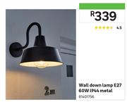 Wall Down Lamp E27 60W IP44 Metal