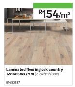 Laminated Flooring Oak Country 1286 x 194 x 7mm-Per Sqm