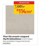 Floor Tile Ceramic Vanguard Marfil 450 x 450mm-Per Sqm