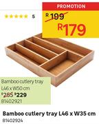 Bamboo Cutlery Tray L46 x W50cm