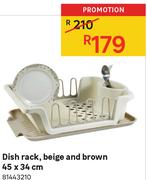 Dish Rack, Beige And Brown-45 x 34cm