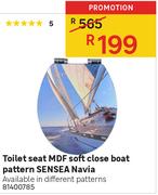 SENSEA Toilet Seat MDF Soft Close Boat Pattern Navia