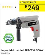 Practyl 500W Impact Drill Corded 81401124