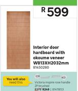 Interior Door Hardboard With Oboume Veneer W813xH2032mm 81450280