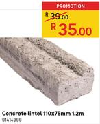 Concrete Lintel 110 x 75mm 1.2m 81414888