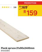 Plank Spruce 21x90x2400mm 81445085