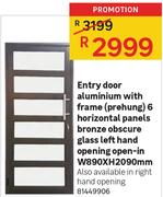 Entry Door Aluminium With Frame (Prehung) 8149906