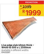Live Edge Slab 40mm Thick-W400 To 500xL2500mm 81455267