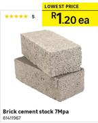 Brick Cement Stock 7Mpa 81411967-Each