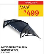 Awning Multiwall Grey 1200 x 1000mm 81455096