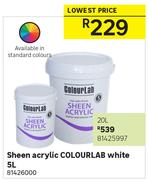 Colourlab White Sheen Acrylic 81426000-5Ltr