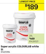 Colourlab White Super Acrylic 81426021-20Ltr