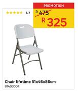 Lifetime Chair 81403004-51 x 46 x 86cm