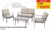 Roma 4 Piece Sofa Set 4 Seater With Table 81416085