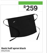 Basic Half Apron Black