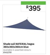 Naterial Shade Sail Hegoa 360 x 360 x 360cm Blue 