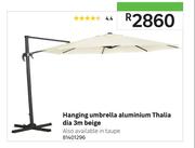 Hanging Umbrella Aluminium Thalia Dia 3m Beige