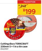 Torkcraft Cutting Discs 230mm 5+1 In A Tin Case