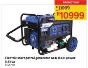Gentech Electric Start5 Petrol Generator Power 5.5Kva